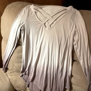 American Eagle, size XS in women’s, ombré cream and lavender soft and sexy.
